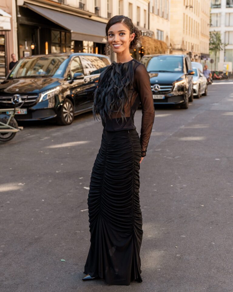 Malia Baker at the Viktor&Rolf show during Haute Couture in Paris 2026.