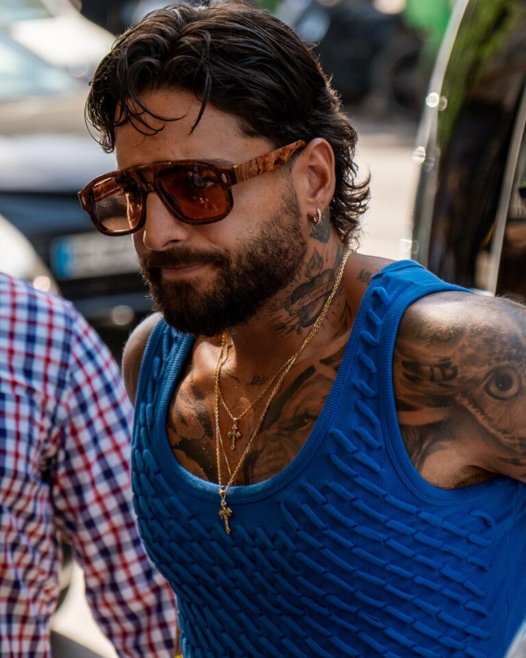 Maluma at the 3.PARADIS show during Fashion Week in Paris 2026.