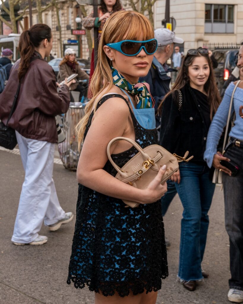 Maria Braz at the Miu Miu show during Fashion Week in Paris 2026.