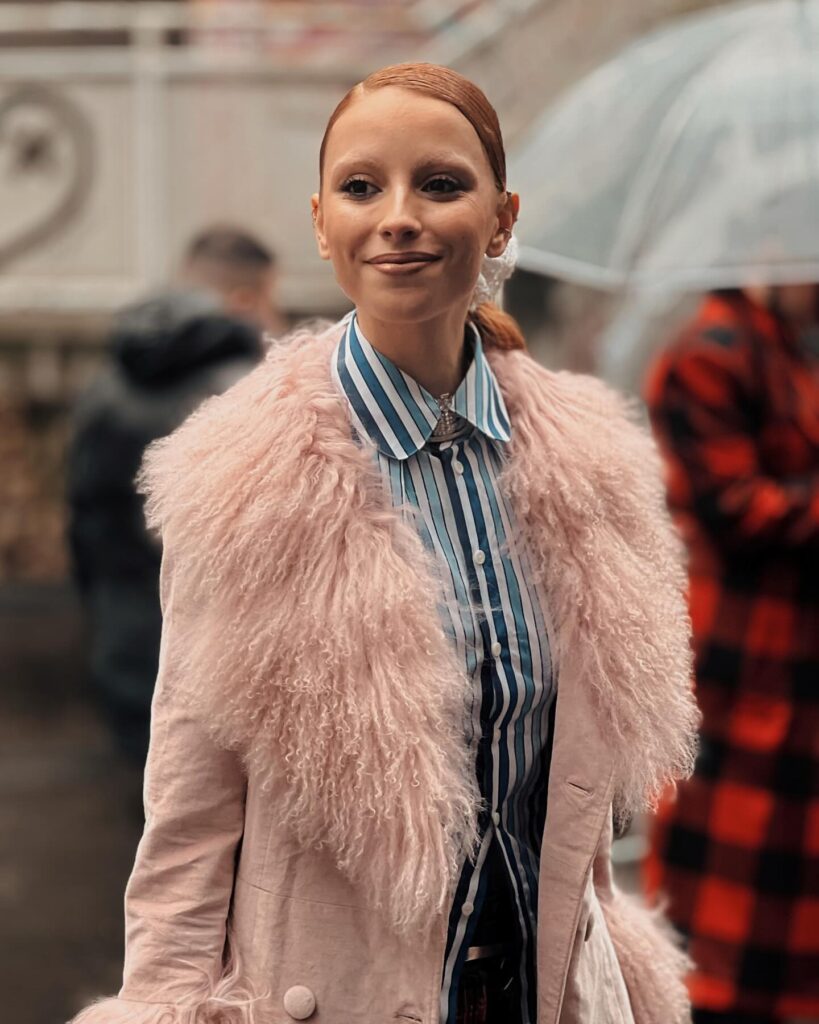 Marie Gaguech at the Vivienne Westwood show during Paris Fashion Week 2024.
