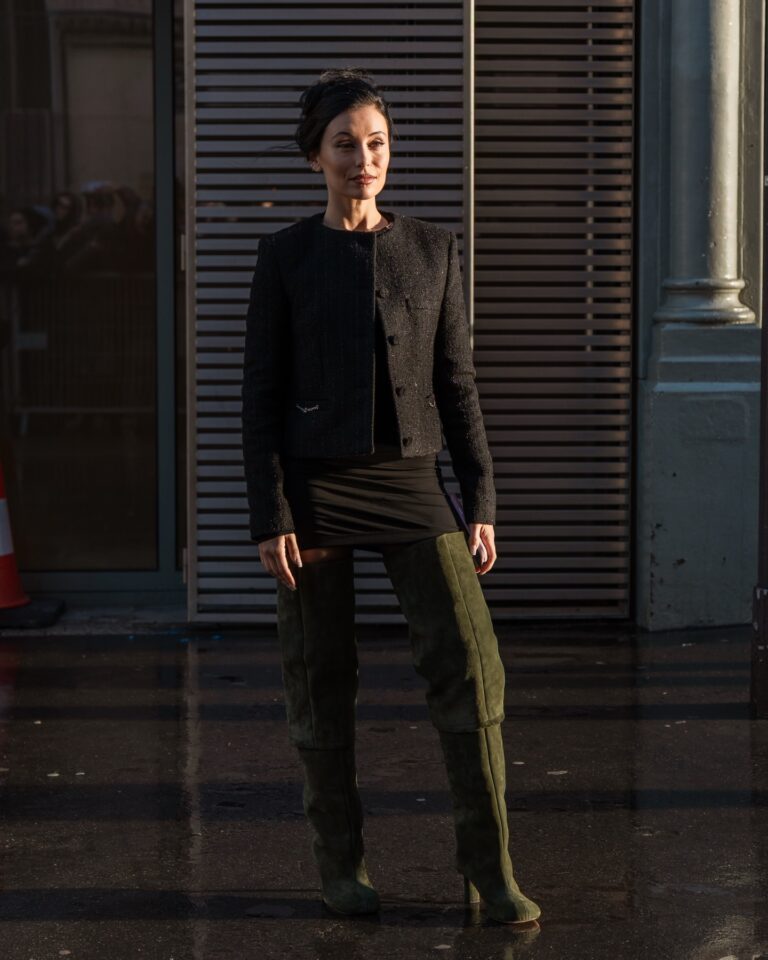 Marta Pozzan at the AMIRI show during Fashion Week in Paris 2026.