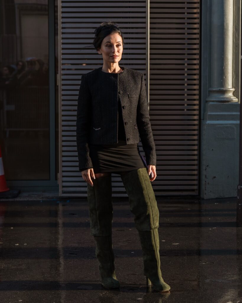 Marta Pozzan at the AMIRI show during Fashion Week in Paris 2026.