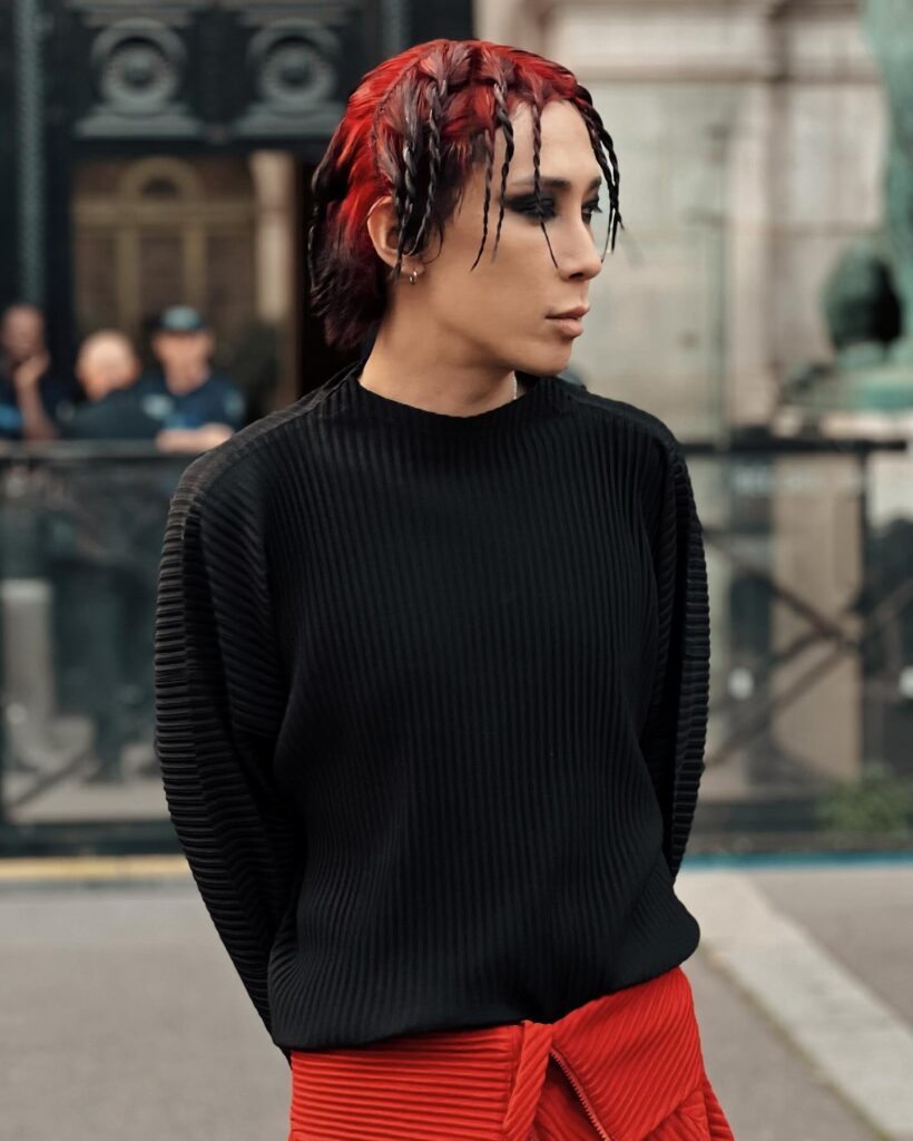 Mayao at the Yohji Yamamoto show during Paris Fashion Week 2023.