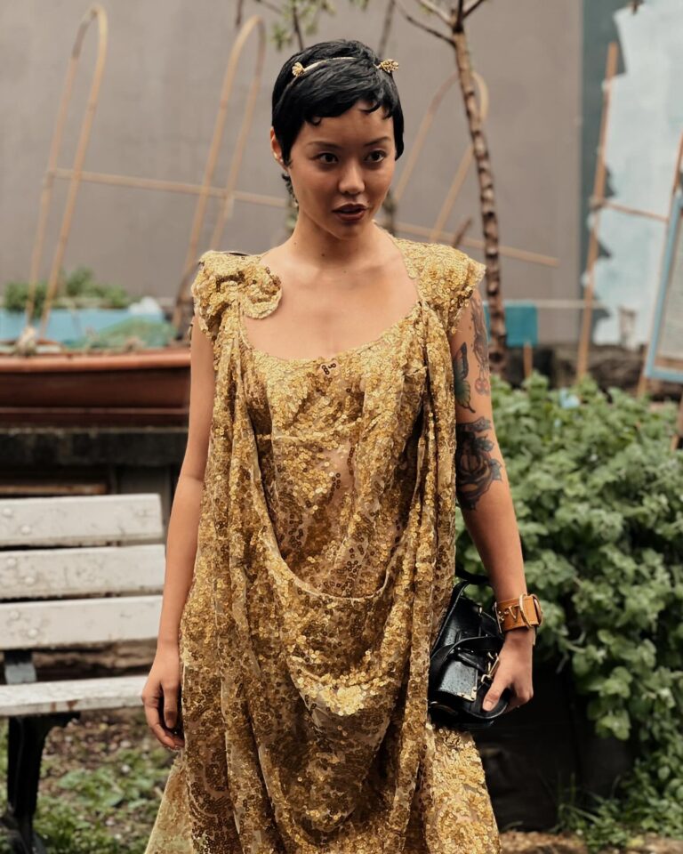 Mia Kong 🐉 at the Vivienne Westwood show during Paris Fashion Week 2024.