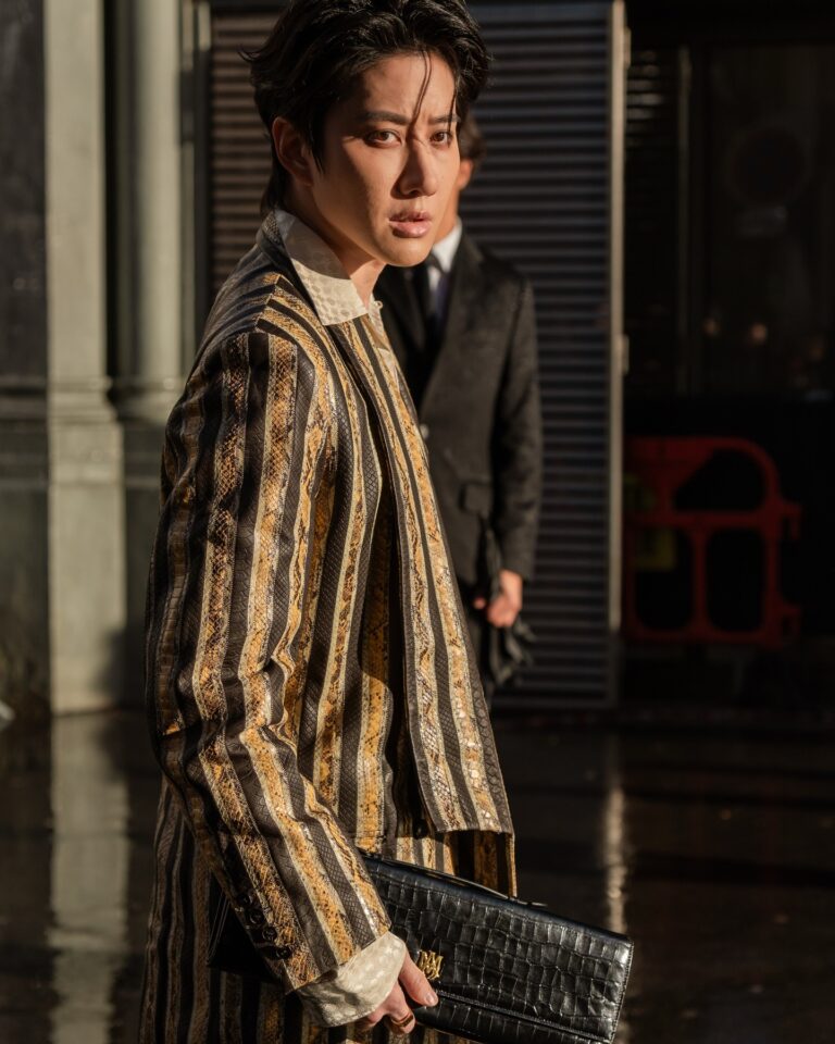 Mike Angelo at the AMIRI show during Fashion Week in Paris 2026.