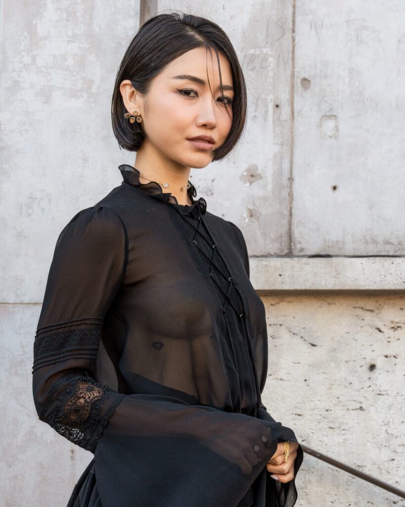 Minju Jo at the SHIATZY CHEN show during Fashion Week in Paris 2026.