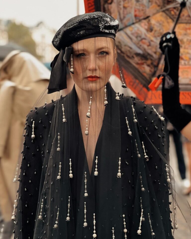 Natasha Samsara Thompson at the CHANEL show during Paris Fashion Week 2023.