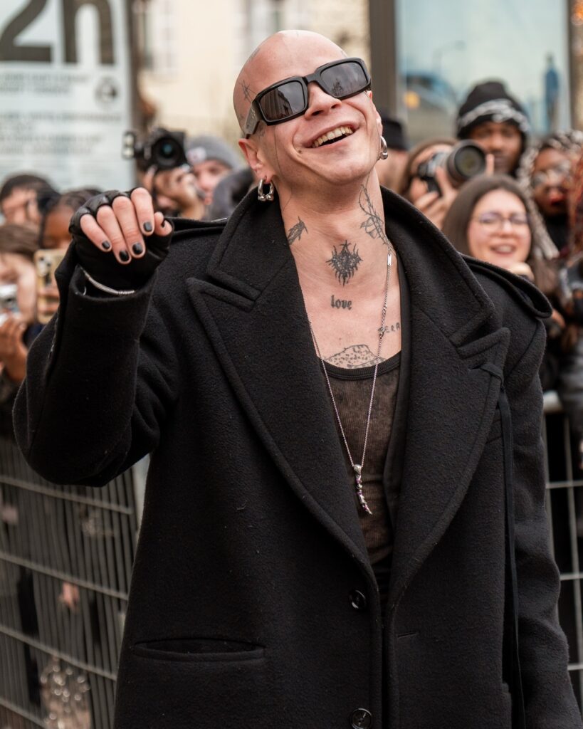 Nikita Vlassenko at the Rick Owens show during Fashion Week in Paris 2026.