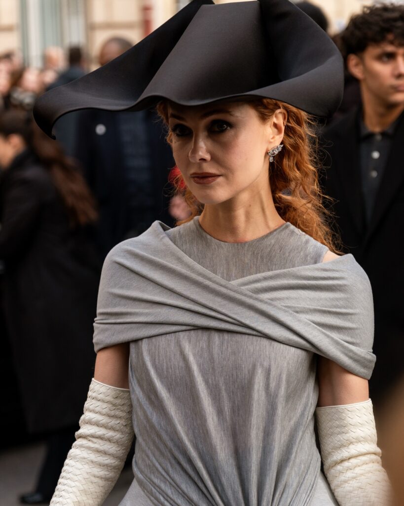 Olga Karput at the Dior show during Haute Couture in Paris 2026.