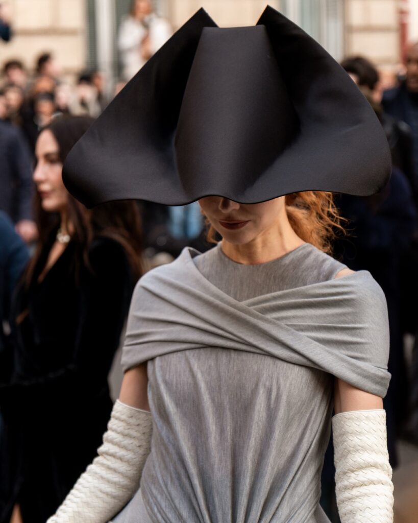 Olga Karput at the Dior show during Haute Couture in Paris 2026.
