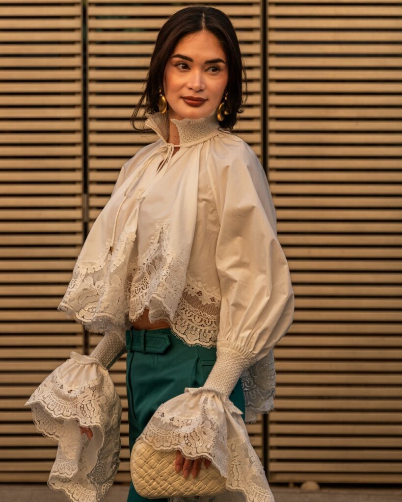 Pia Jauncey at the ZIMMERMANN show during Fashion Week in Paris 2026.