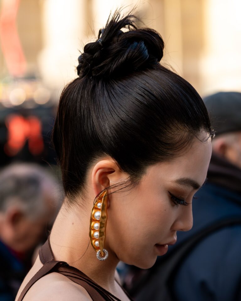 Poppy P. T at the Schiaparelli show during Haute Couture in Paris 2026.
