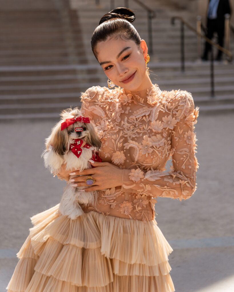 Poppy P. T at the Schiaparelli show during Haute Couture in Paris 2026.