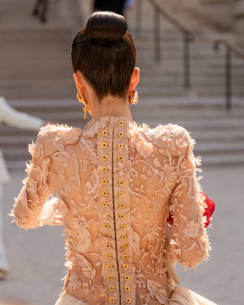 Poppy P. T at the Schiaparelli show during Haute Couture in Paris 2026.