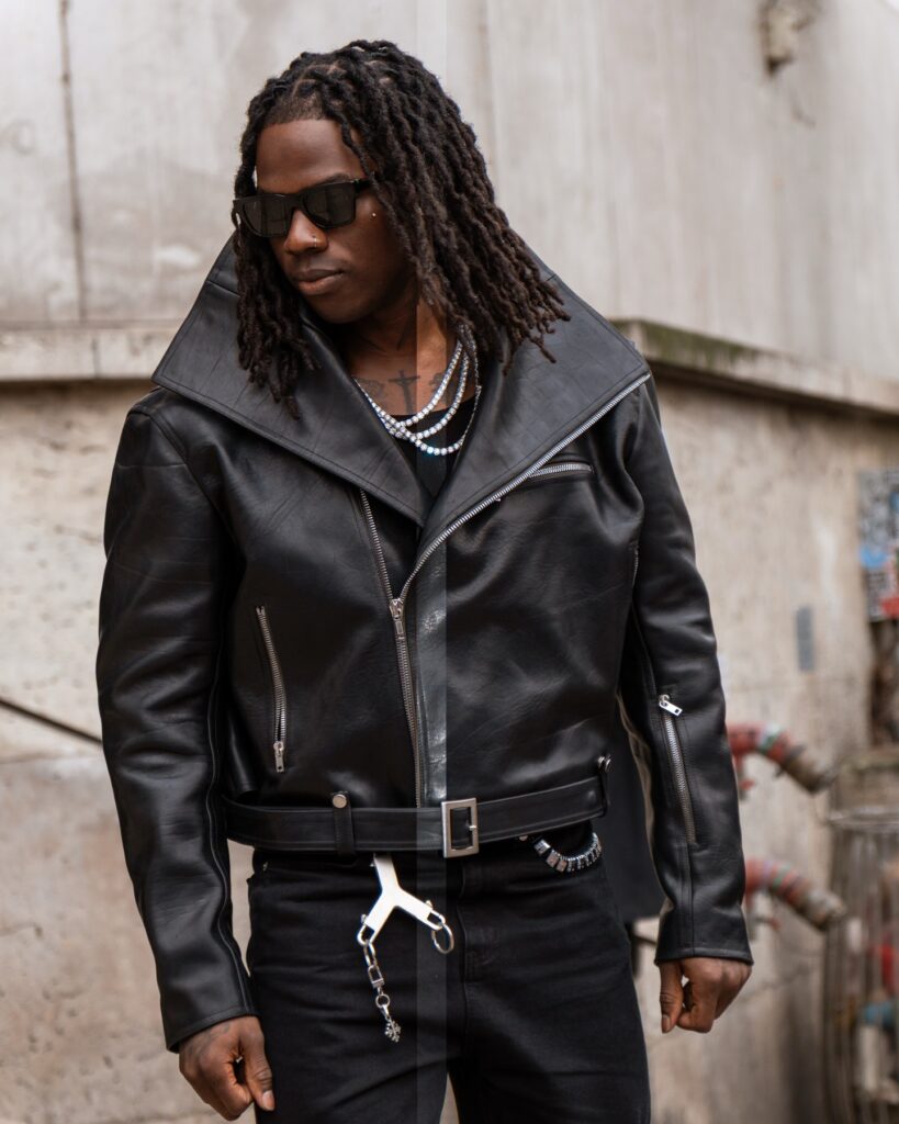 Rema at the Rick Owens show during Fashion Week in Paris 2026.
