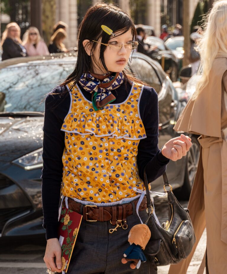 RHO at the Miu Miu show during Fashion Week in Paris 2026.