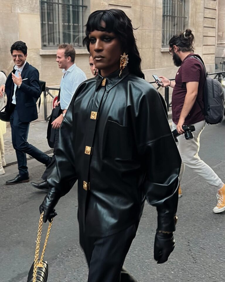 Richie Shazam at the Schiaparelli show during Paris Fashion Week 2023.