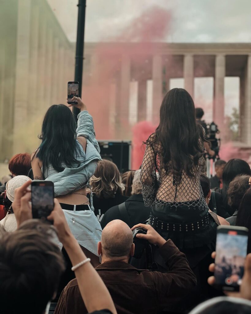 Guest at the Rick Owens show during Paris Fashion Week 2023.
