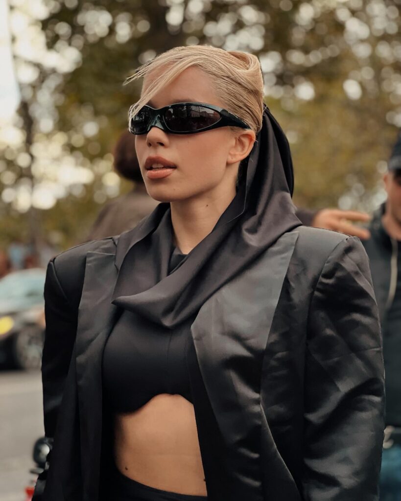 Guest at the Rick Owens show during Paris Fashion Week 2023.