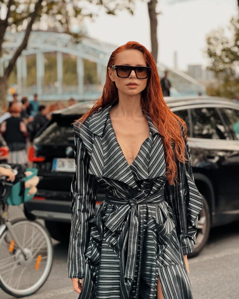 Guest at the Rick Owens show during Paris Fashion Week 2023.