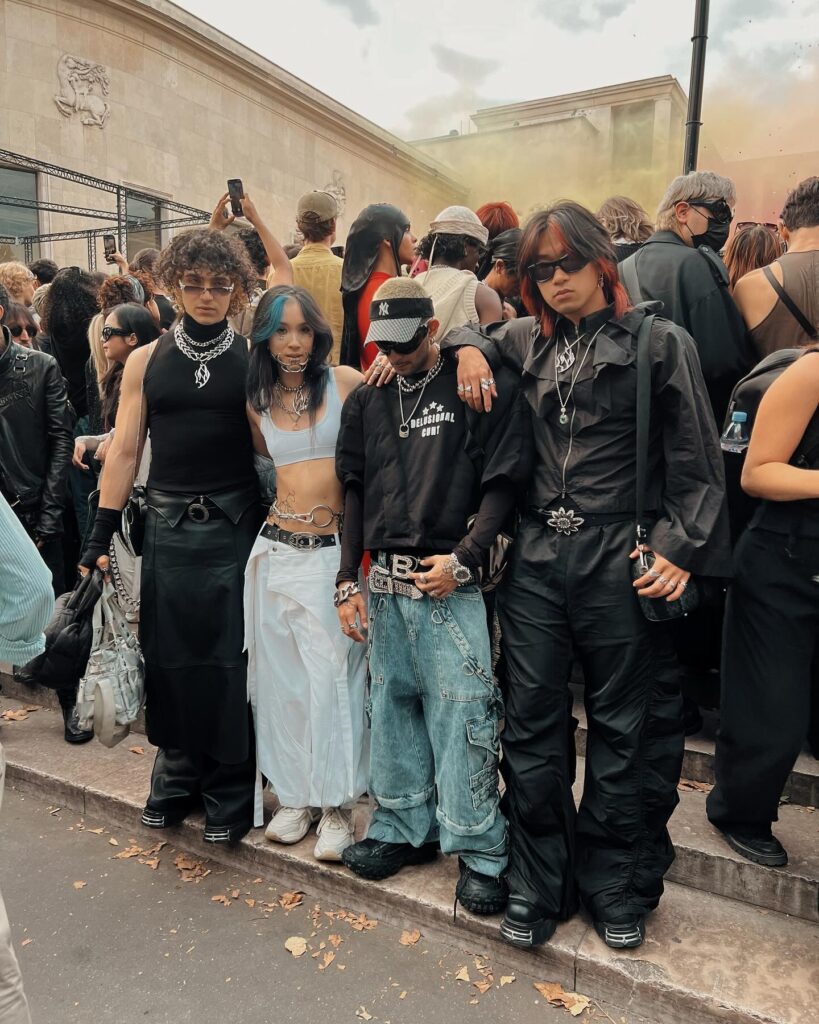 Guest at the Rick Owens show during Paris Fashion Week 2023.