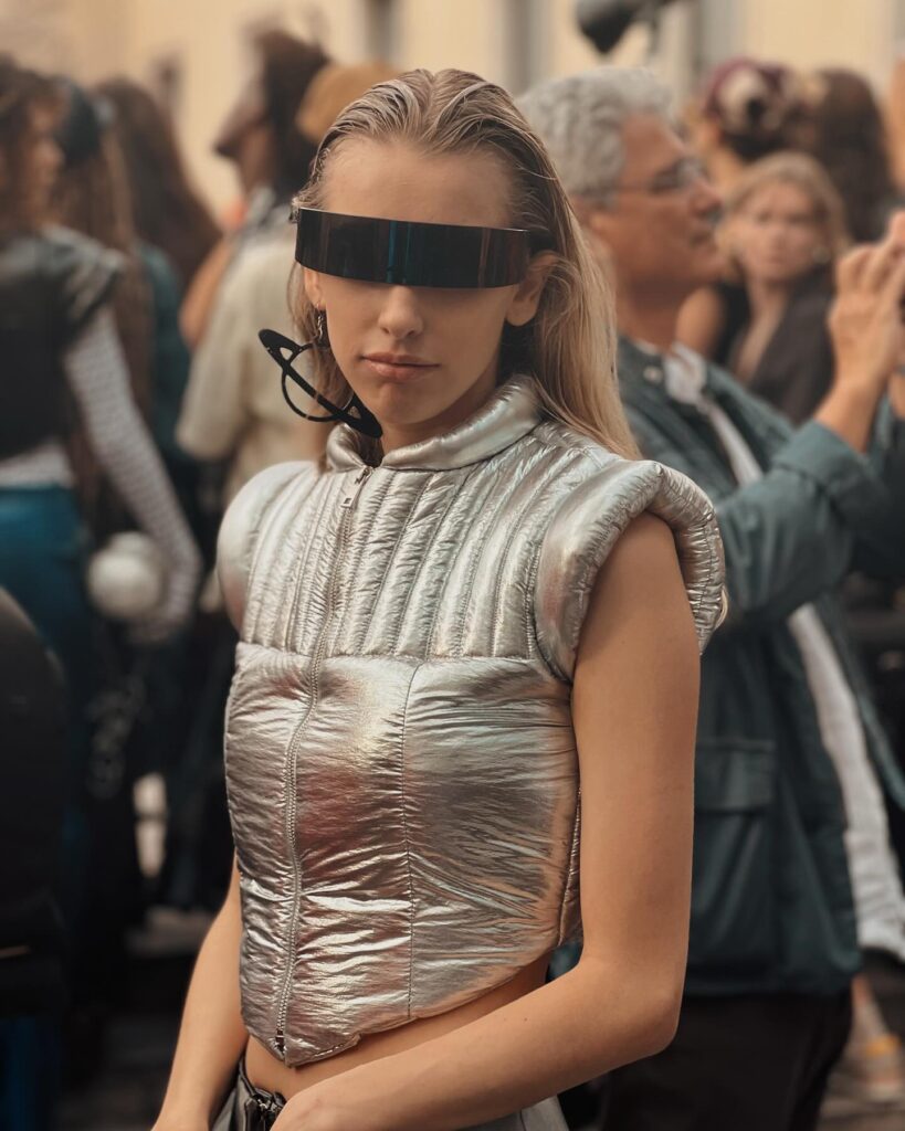 Guest at the Rick Owens show during Paris Fashion Week 2023.