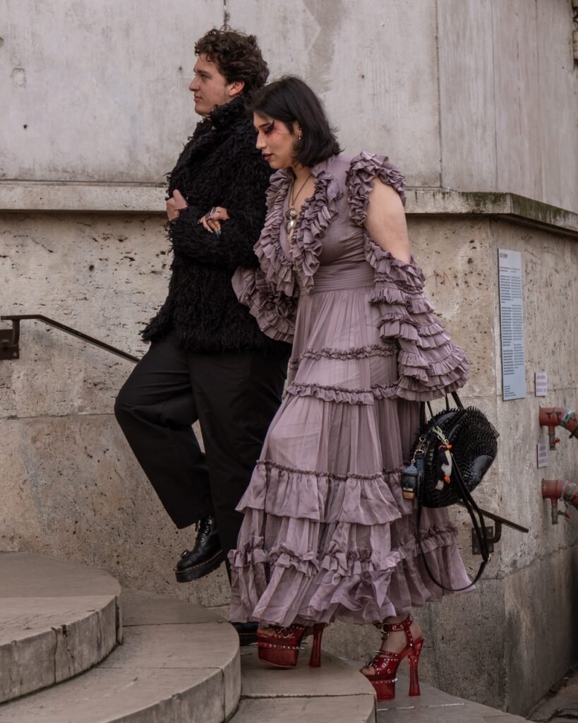 Guest at the Rick Owens show during Fashion Week in Paris 2026.