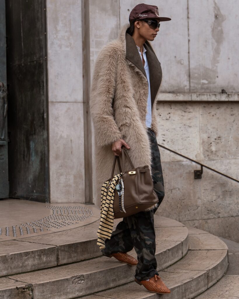 Guest at the Rick Owens show during Fashion Week in Paris 2026.