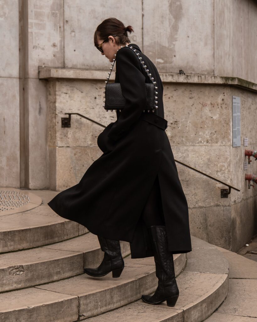 Guest at the Rick Owens show during Fashion Week in Paris 2026.