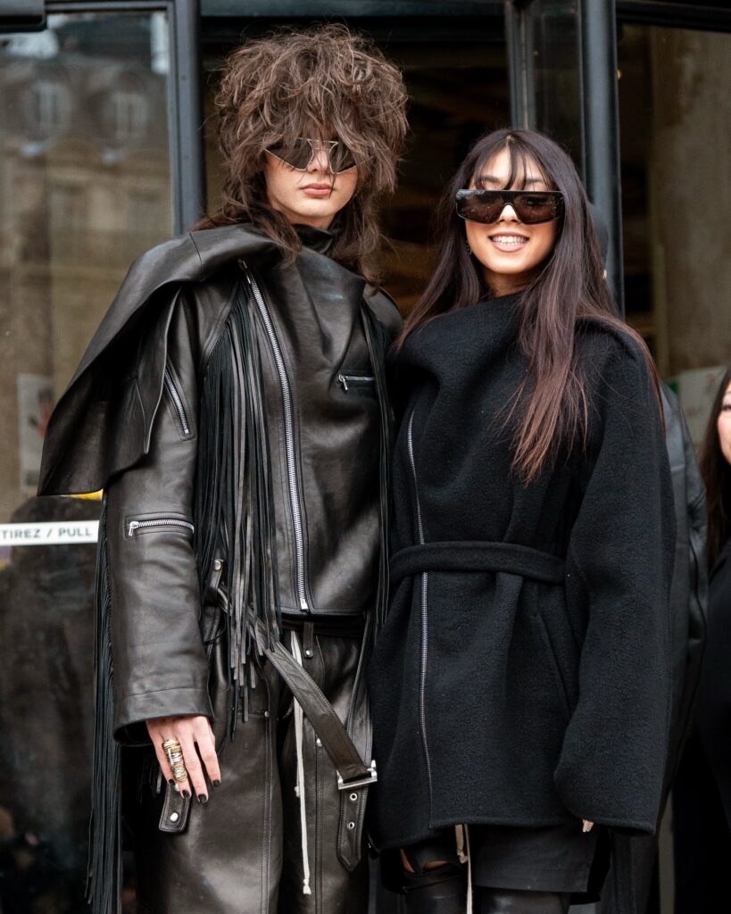 Guest at the Rick Owens show during Fashion Week in Paris 2026.