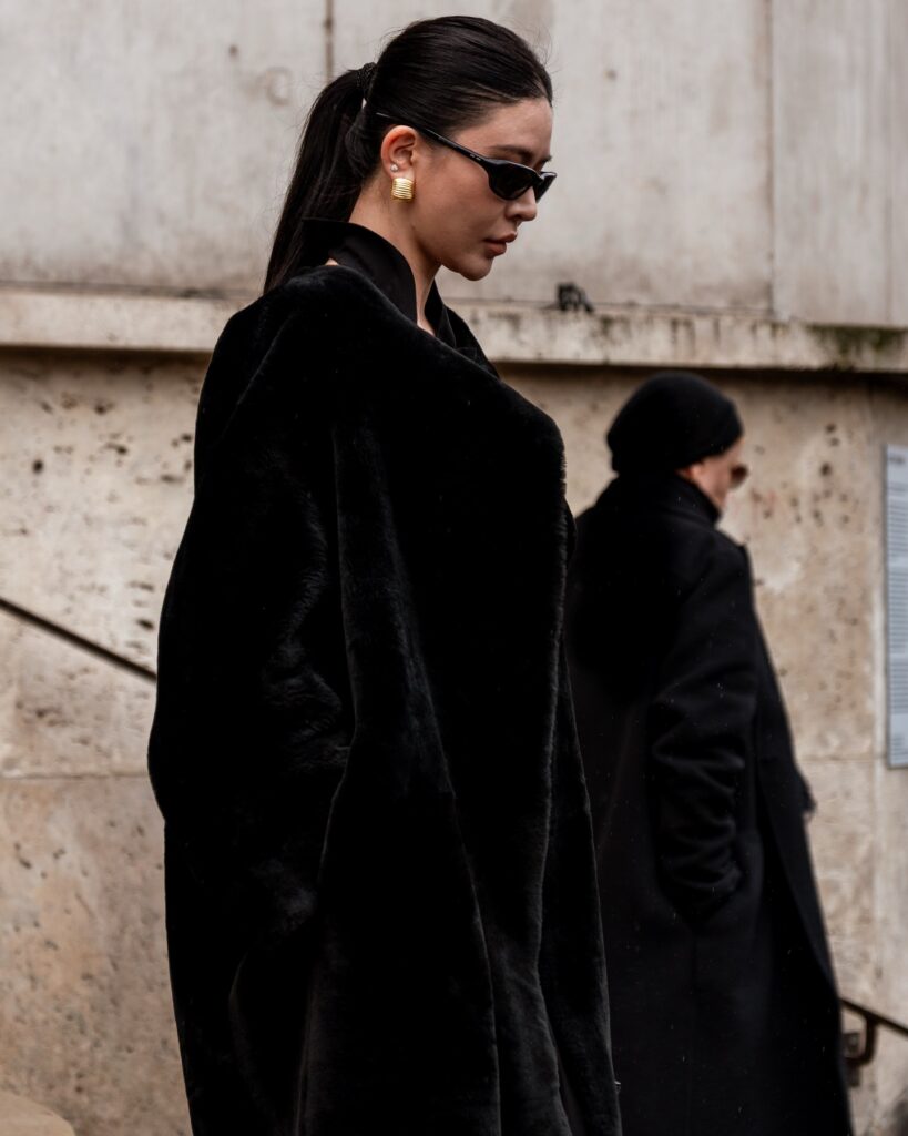 Guest at the Rick Owens show during Fashion Week in Paris 2026.
