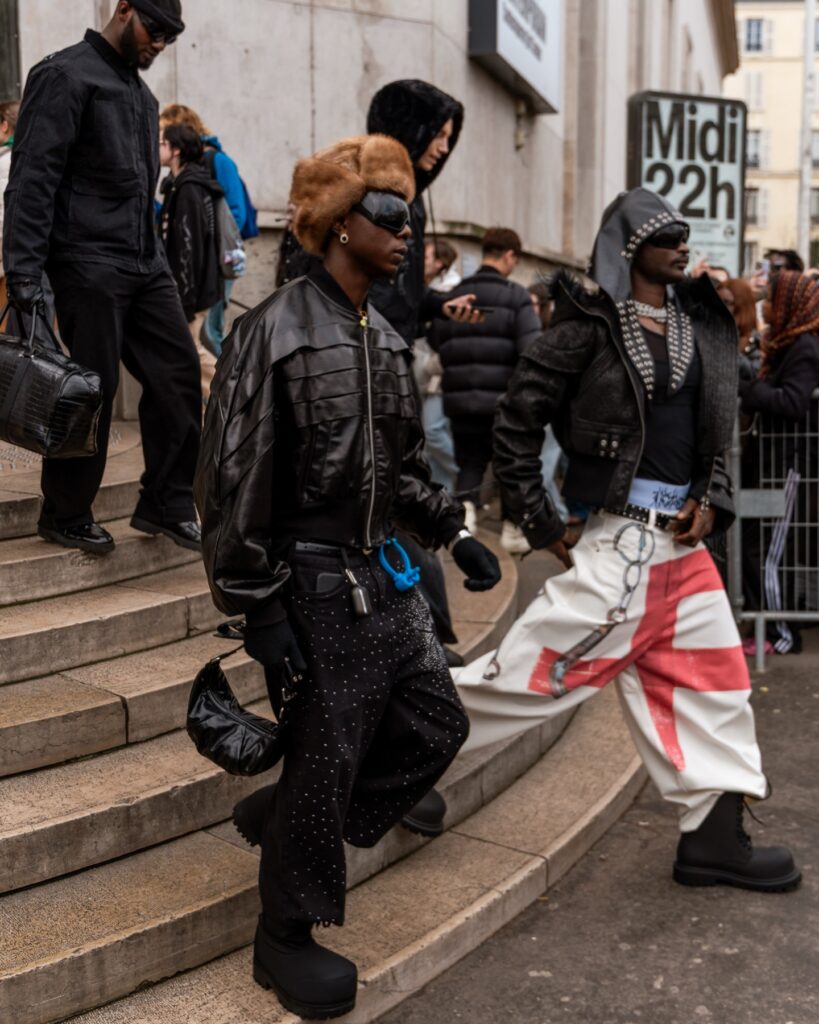 Guest at the Rick Owens show during Fashion Week in Paris 2026.