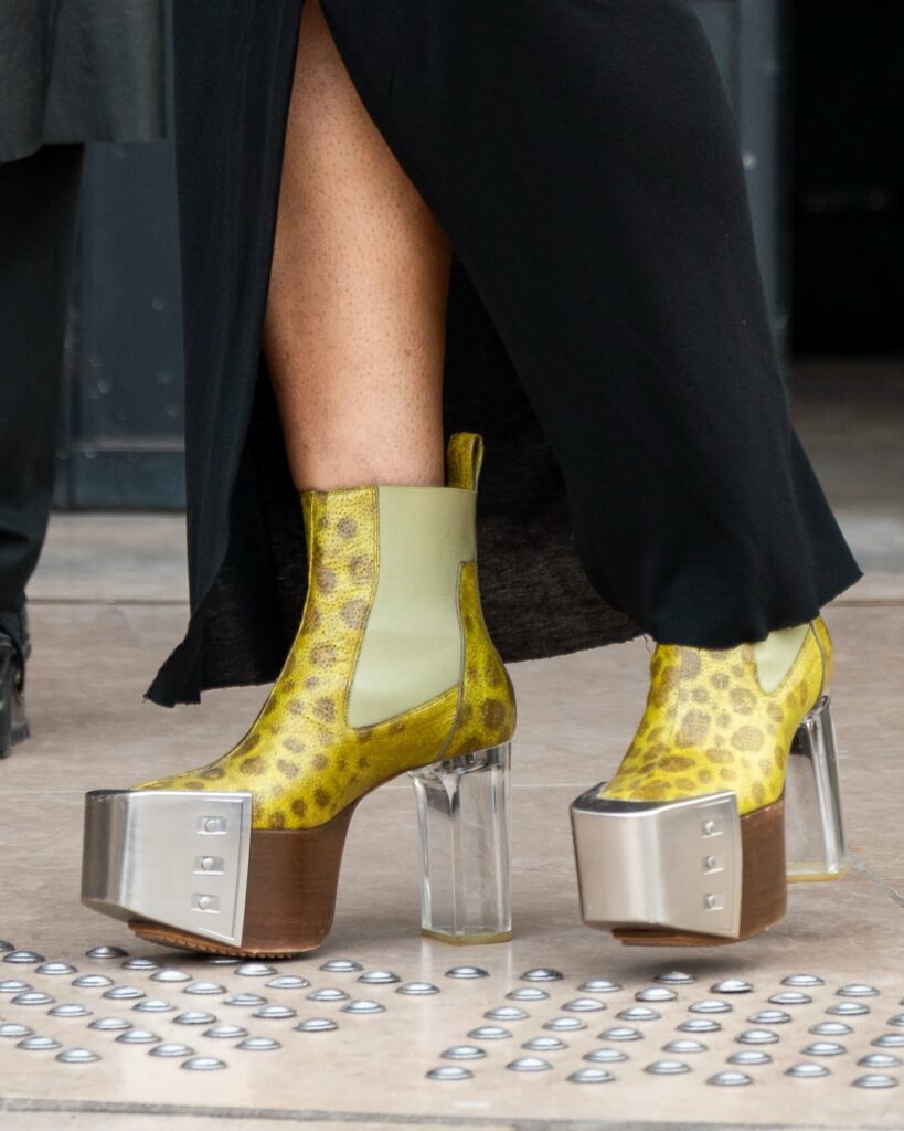 Guest at the Rick Owens show during Fashion Week in Paris 2026.