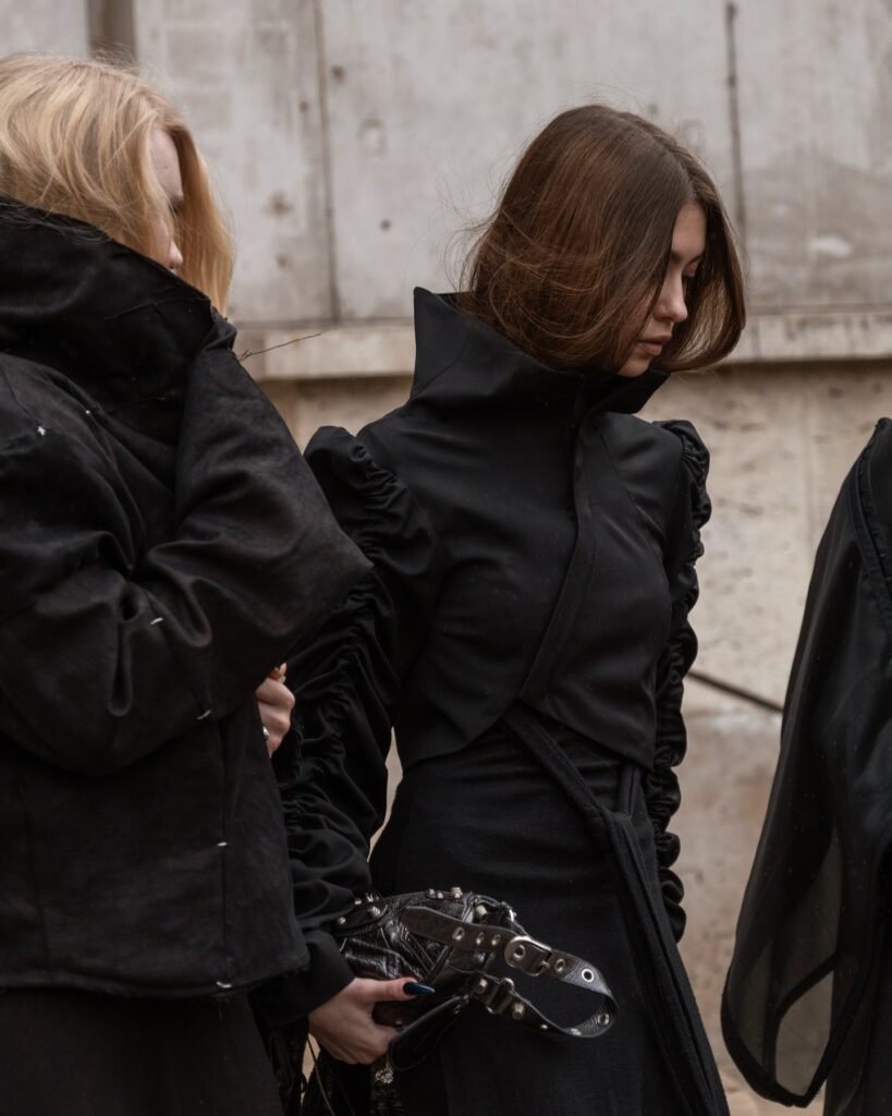 Guest at the Rick Owens show during Fashion Week in Paris 2026.