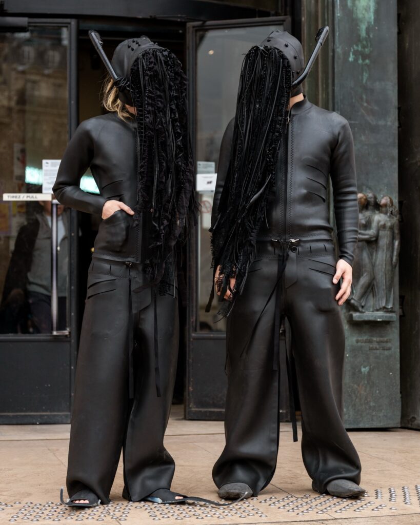 Guest at the Rick Owens show during Fashion Week in Paris 2026.