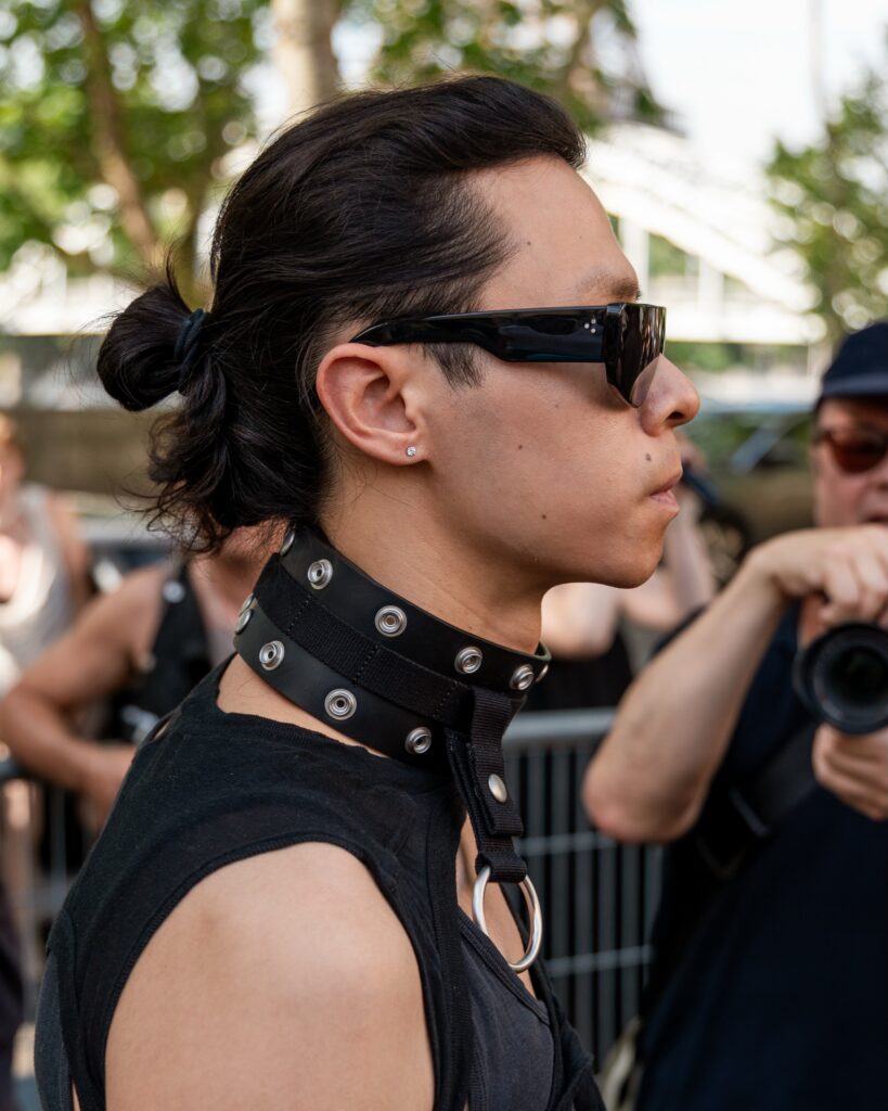 Guest at the Rick Owens show during Fashion Week in Paris 2026.