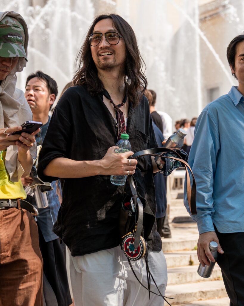 Guest at the Rick Owens show during Fashion Week in Paris 2026.