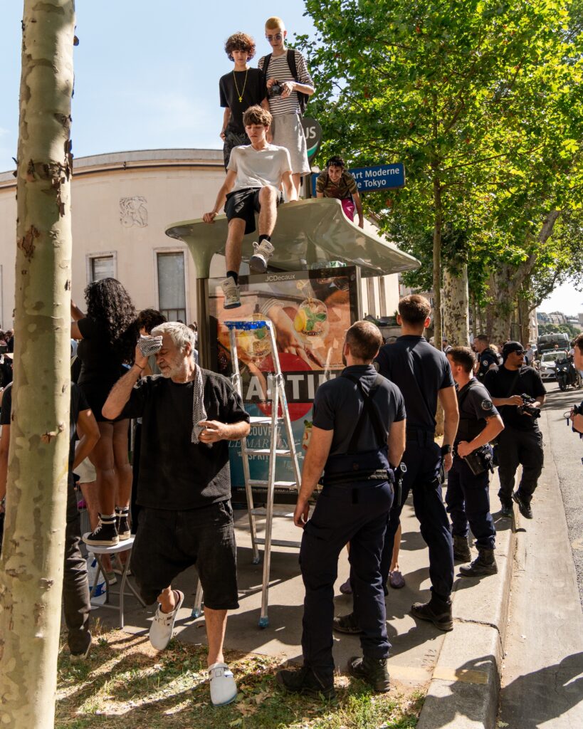 Guest at the Rick Owens show during Fashion Week in Paris 2026.