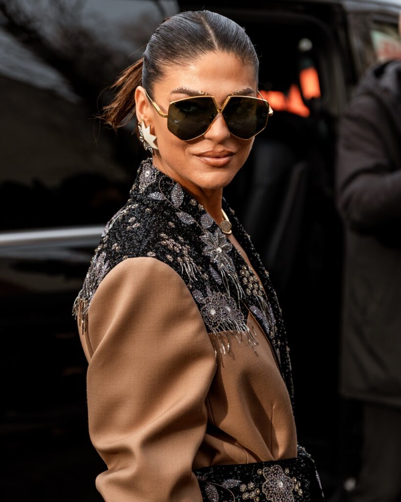 Sabrina Harrison at the Valentino show during Haute Couture in Paris 2026.