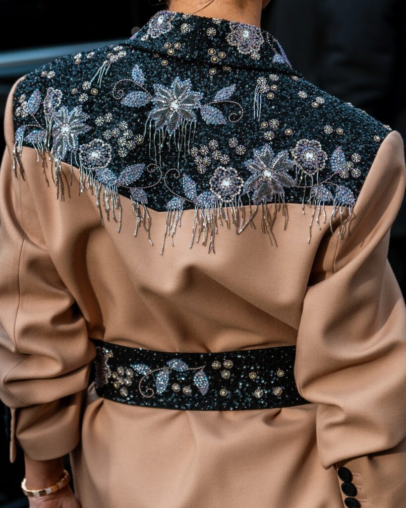 Sabrina Harrison at the Valentino show during Haute Couture in Paris 2026.