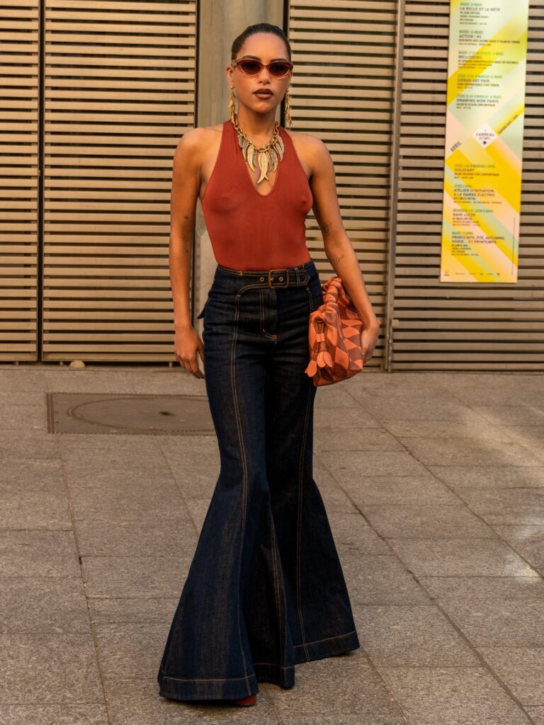 Saffron Hocking at the ZIMMERMANN show during Fashion Week in Paris 2026.