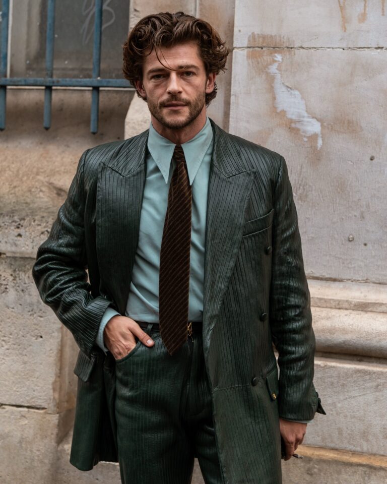 Sam Salter at the AMIRI show during Fashion Week in Paris 2026.