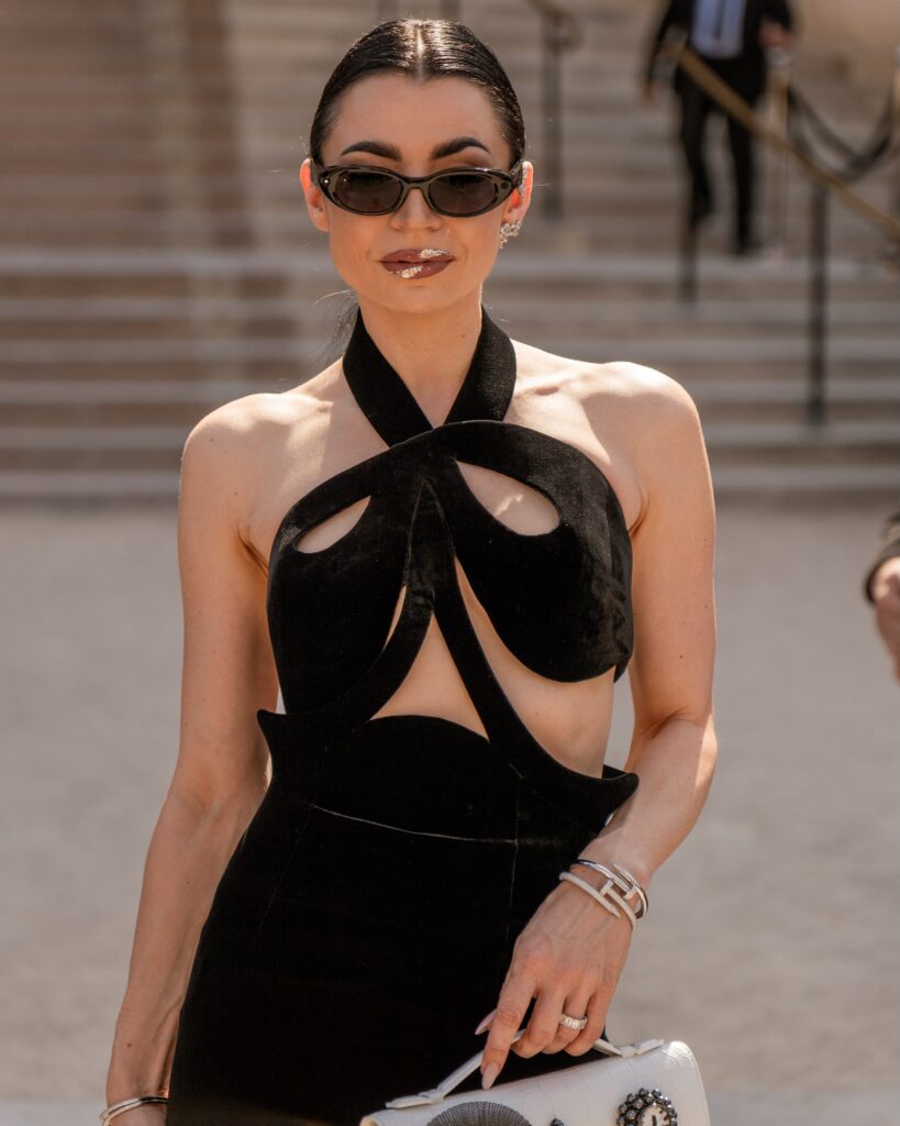 Sandra Corinna Kinzl-Schuurman at the Schiaparelli show during Haute Couture in Paris 2026.