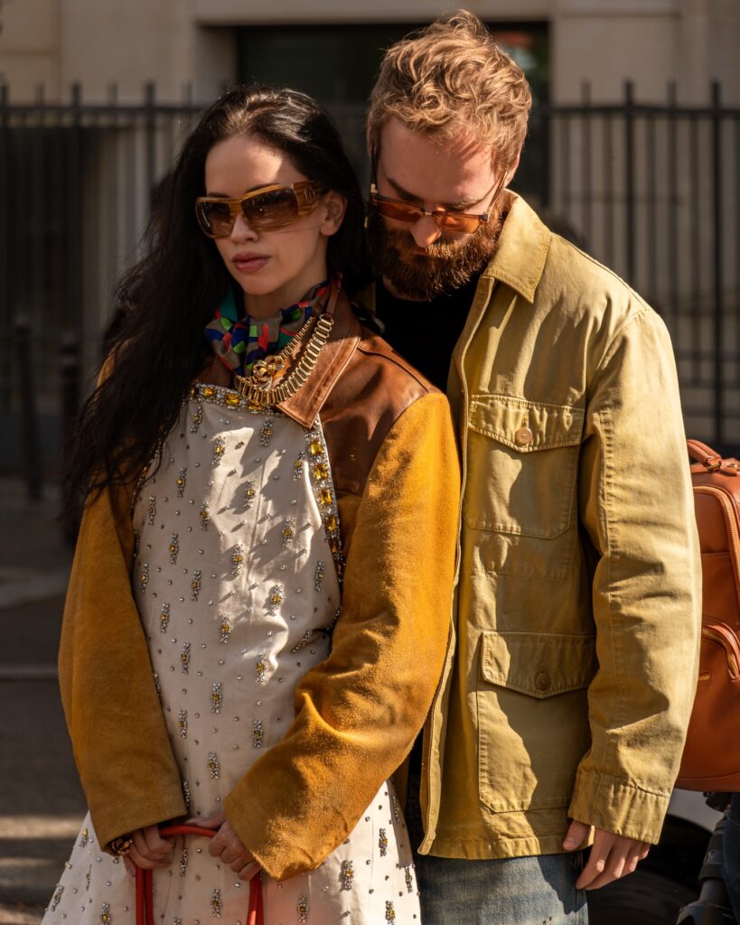 Sandra Soko, Alexander Sokolovskiy at the Miu Miu show during Fashion Week in Paris 2026.