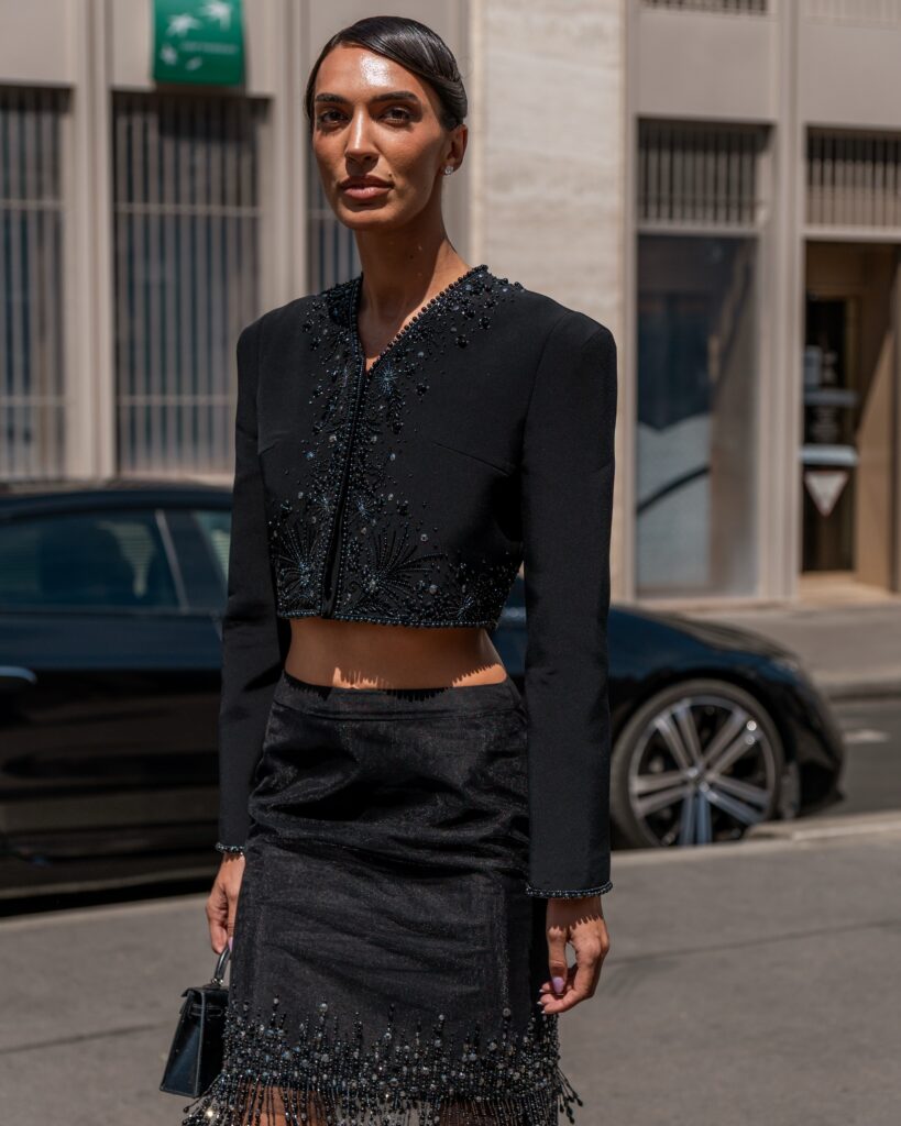 Sarah E at the Georges Hobeika show during Haute Couture in Paris 2026.