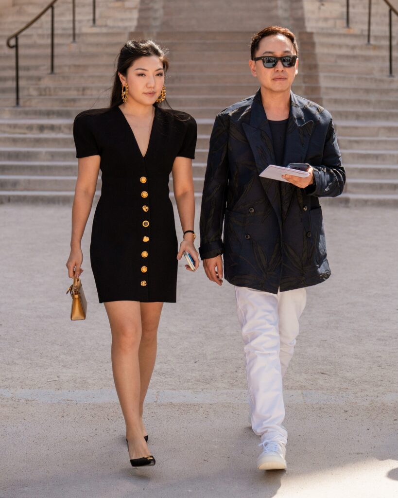 Guest at the Schiaparelli show during Haute Couture in Paris 2026.