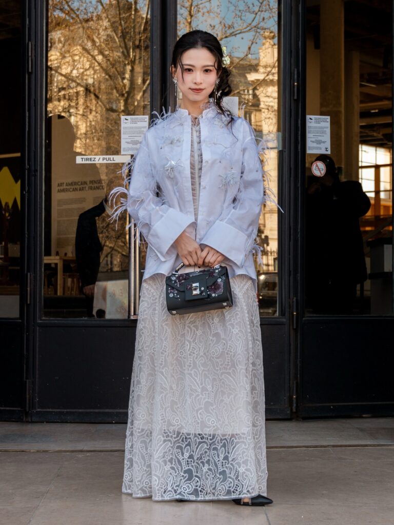 Guest at the SHIATZY CHEN show during Fashion Week in Paris 2026.