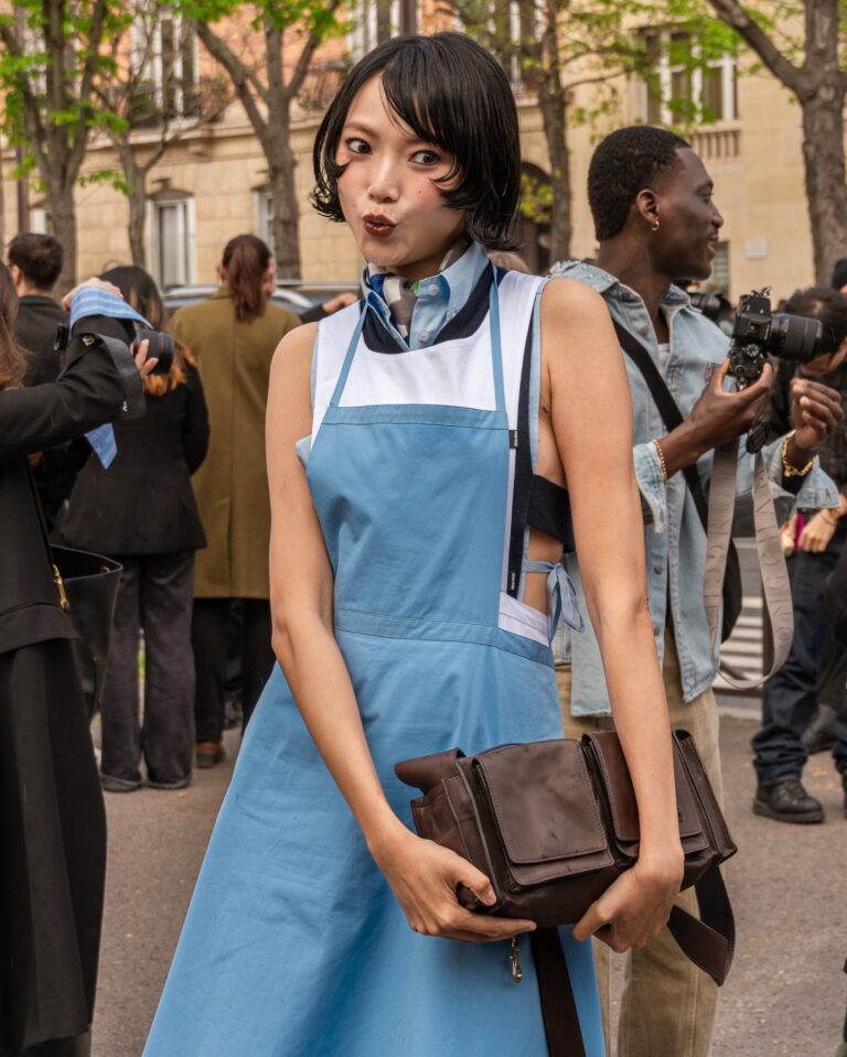 Shiyi at the Miu Miu show during Fashion Week in Paris 2026.