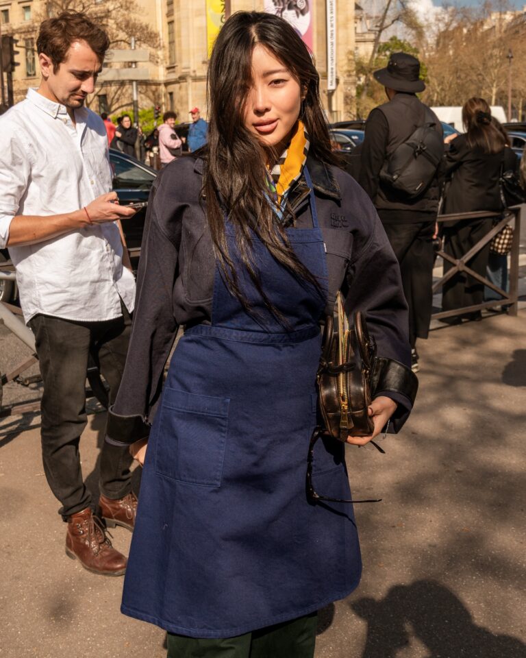 Skyelar Chase at the Miu Miu show during Fashion Week in Paris 2026.