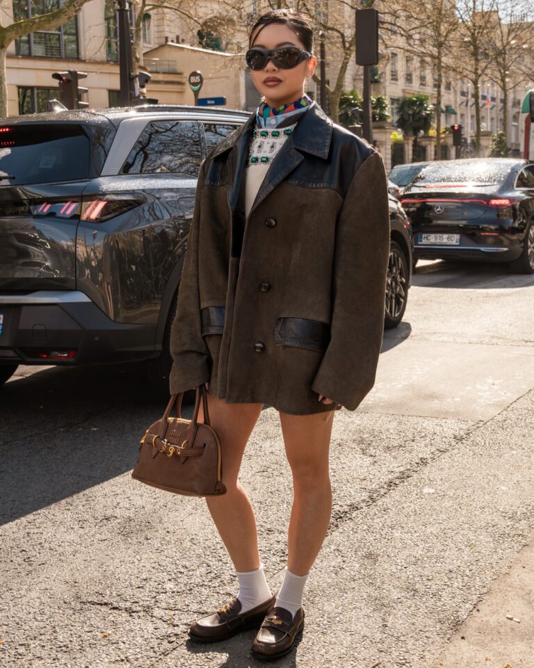 steph hui at the Miu Miu show during Fashion Week in Paris 2026.